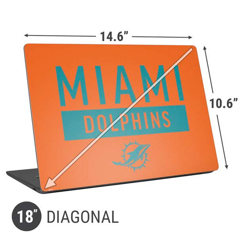 NFL Miami Dolphins Orange Performance Series Universal Laptop 18in (14.6 x 10.6in) Skin