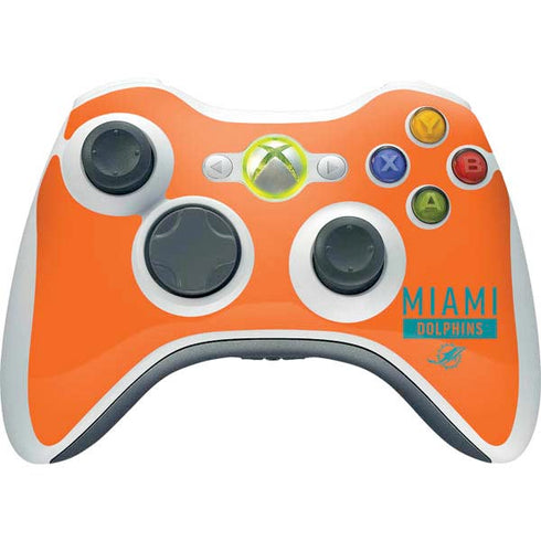 NFL Miami Dolphins Orange Performance Series Xbox 360 Wireless Controller Skin