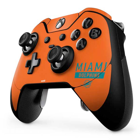 NFL Miami Dolphins Orange Performance Series Xbox One Elite Controller Skin