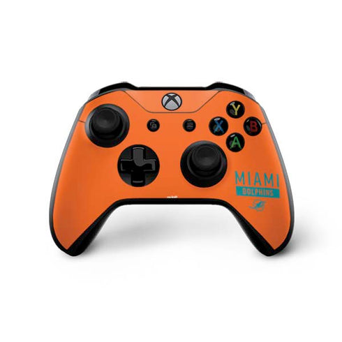 NFL Miami Dolphins Orange Performance Series Xbox One X Bundle Skin