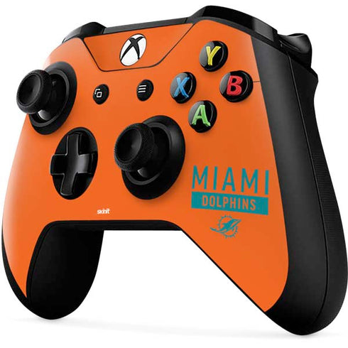 NFL Miami Dolphins Orange Performance Series Xbox One X Controller Skin