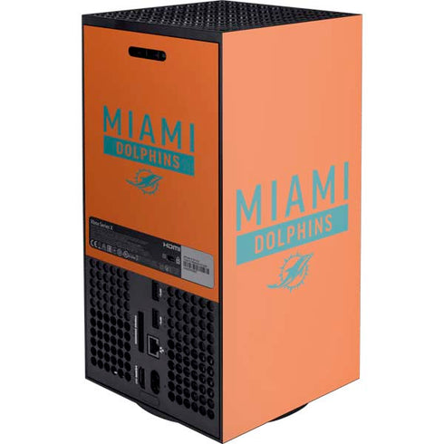 NFL Miami Dolphins Orange Performance Series Xbox Series X Console Skin