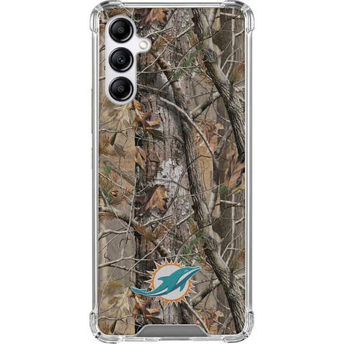 NFL Miami Dolphins Realtree AP Camo Galaxy A15 5G Clear Case
