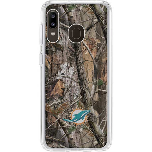 NFL Miami Dolphins Realtree AP Camo Galaxy A20 Clear Case