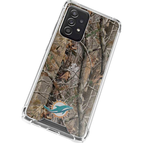 NFL Miami Dolphins Realtree AP Camo Galaxy A52 5G Clear Case