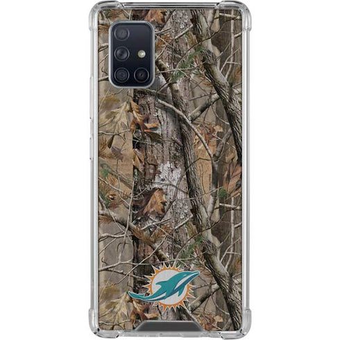 NFL Miami Dolphins Realtree AP Camo Galaxy A71 5G Clear Case