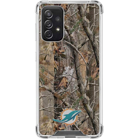 NFL Miami Dolphins Realtree AP Camo Galaxy A72 5G Clear Case
