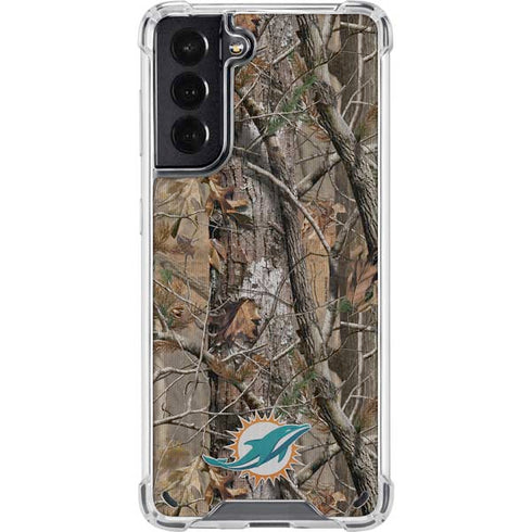 NFL Miami Dolphins Realtree AP Camo Galaxy S21 5G Clear Case
