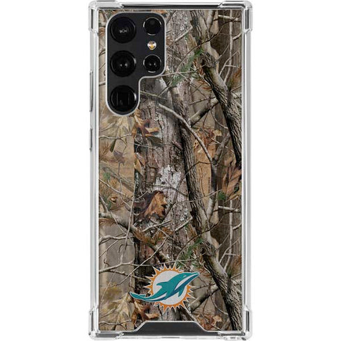 NFL Miami Dolphins Realtree AP Camo Galaxy S22 Ultra Clear Case