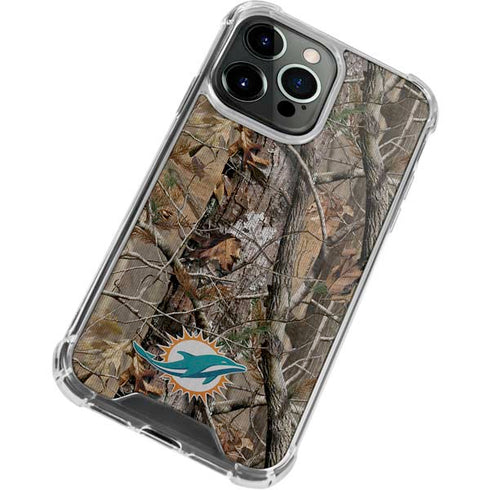 NFL Miami Dolphins Realtree AP Camo iPhone 13 Pro Clear Case