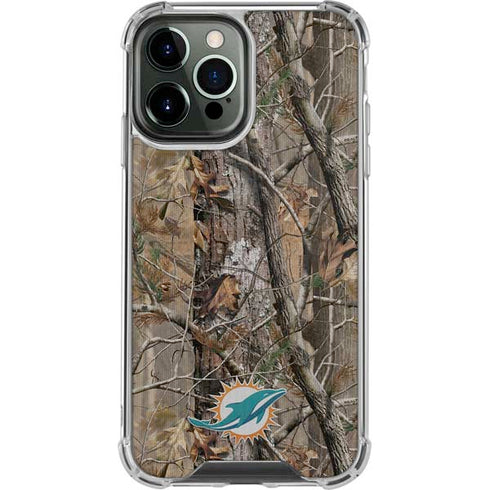 NFL Miami Dolphins Realtree AP Camo iPhone 15 Pro Max Clear Case