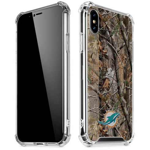 NFL Miami Dolphins Realtree AP Camo iPhone XS Max Clear Case