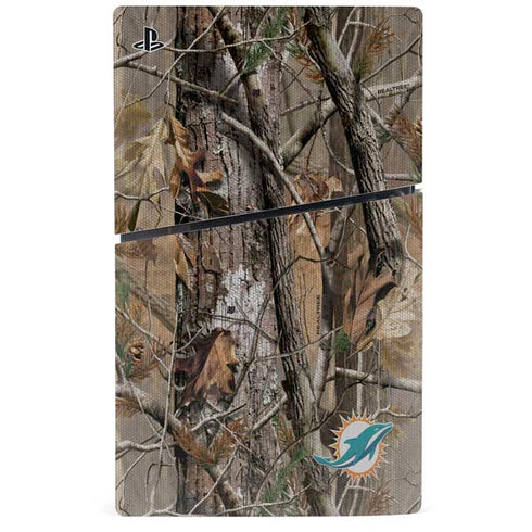 NFL Miami Dolphins Realtree AP Camo PS5 Slim Disk Console Skin