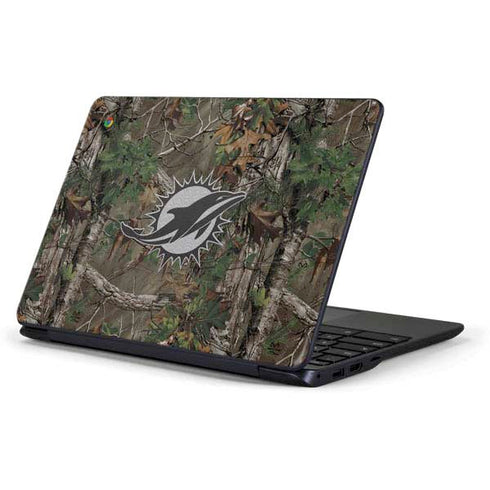 NFL Miami Dolphins Realtree Xtra Green Camo Samsung Chromebook Skin