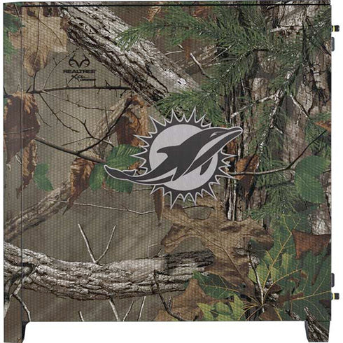 NFL Miami Dolphins Realtree Xtra Green Camo Corsair 4000D Tempered Glass Mid-Tower ATX Case Skin