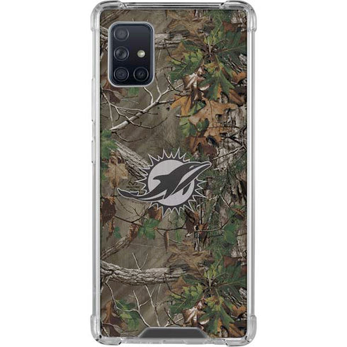 NFL Miami Dolphins Realtree Xtra Green Camo Galaxy A51 5G Clear Case