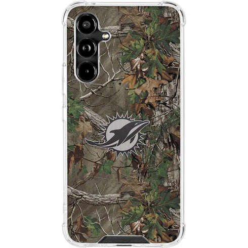 NFL Miami Dolphins Realtree Xtra Green Camo Galaxy A54 5G Clear Case