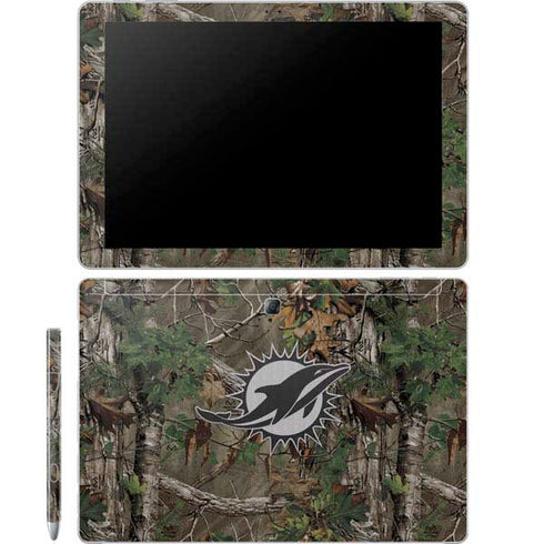 NFL Miami Dolphins Realtree Xtra Green Camo Galaxy Book 12in Skin