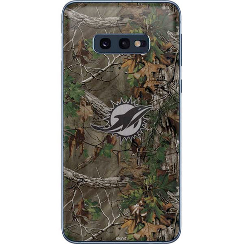 NFL Miami Dolphins Realtree Xtra Green Camo Galaxy S10e Skin