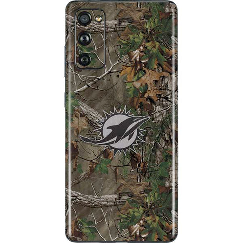 NFL Miami Dolphins Realtree Xtra Green Camo Galaxy S20 Fan Edition Skin