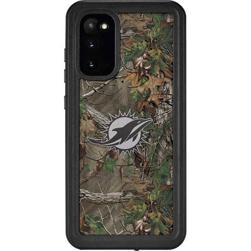 NFL Miami Dolphins Realtree Xtra Green Camo Galaxy S20 Waterproof Case