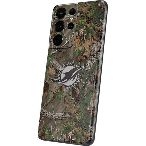 NFL Miami Dolphins Realtree Xtra Green Camo Galaxy S21 Ultra 5G Skin