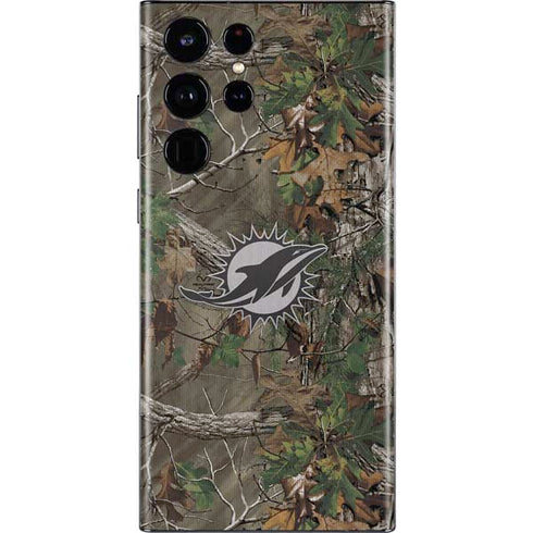 NFL Miami Dolphins Realtree Xtra Green Camo Galaxy S22 Ultra Skin