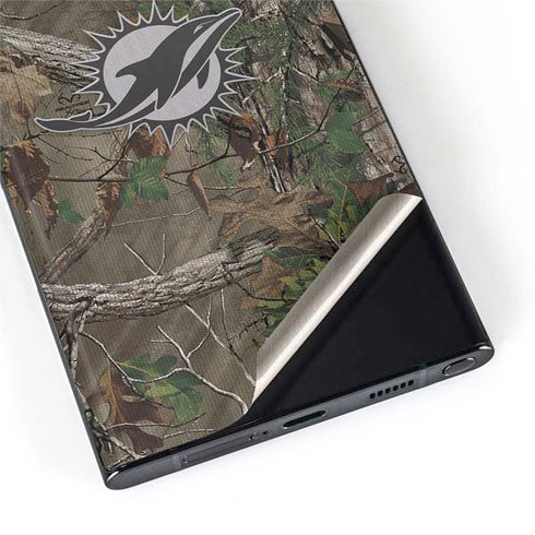 NFL Miami Dolphins Realtree Xtra Green Camo Galaxy S22 Ultra Skin