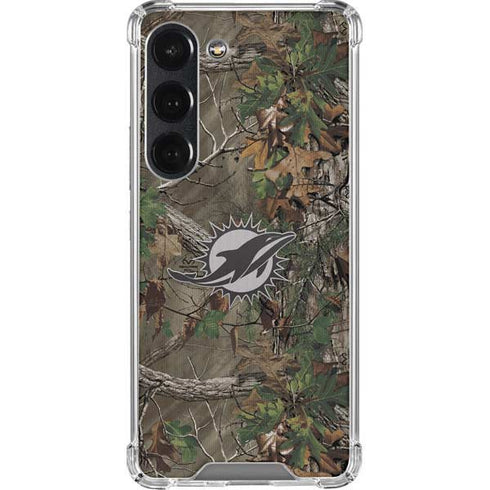 NFL Miami Dolphins Realtree Xtra Green Camo Galaxy S23 Clear Case