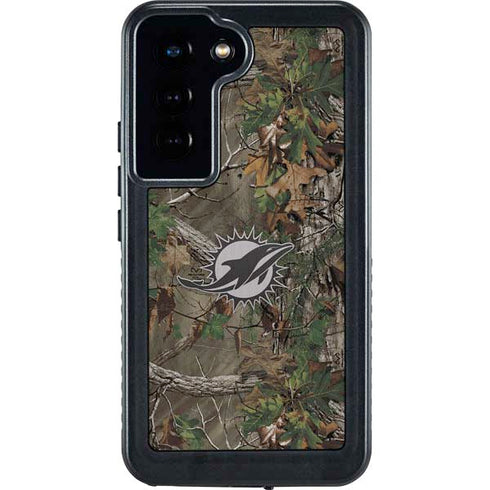 NFL Miami Dolphins Realtree Xtra Green Camo Galaxy S23 Waterproof Case