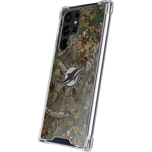 NFL Miami Dolphins Realtree Xtra Green Camo Galaxy S24 Ultra Clear Case