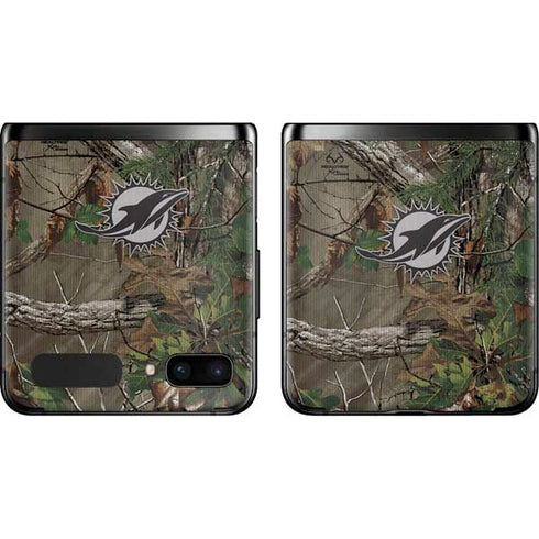 NFL Miami Dolphins Realtree Xtra Green Camo Galaxy Z Flip Skin