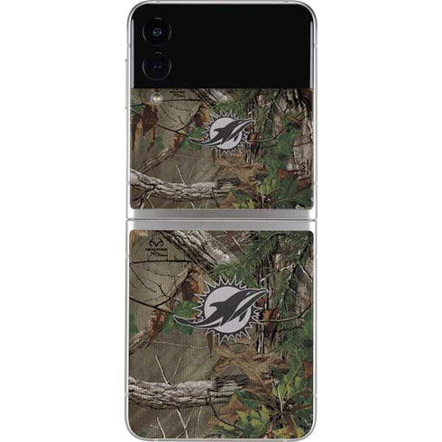 NFL Miami Dolphins Realtree Xtra Green Camo Galaxy Z Flip3 5G Skin