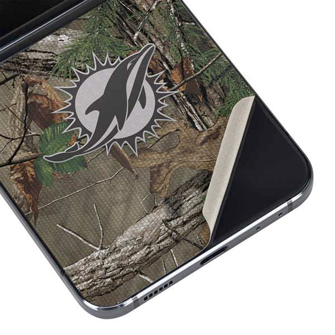 NFL Miami Dolphins Realtree Xtra Green Camo Galaxy Z Flip5 5G Skin