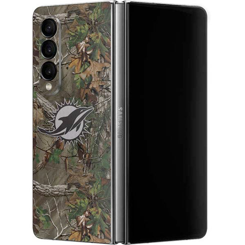 NFL Miami Dolphins Realtree Xtra Green Camo Galaxy Z Fold4 5G Skin