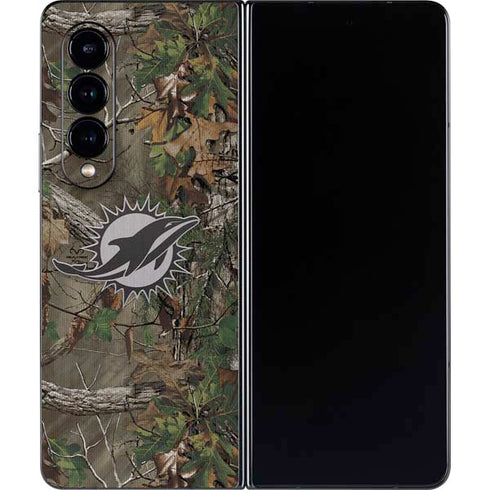 NFL Miami Dolphins Realtree Xtra Green Camo Galaxy Z Fold4 5G Skin