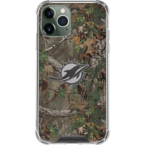 NFL Miami Dolphins Realtree Xtra Green Camo iPhone 11 Pro Max Clear Case