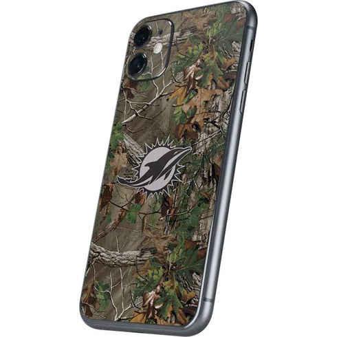 NFL Miami Dolphins Realtree Xtra Green Camo iPhone 11 Skin