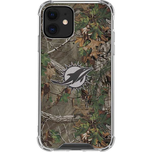 NFL Miami Dolphins Realtree Xtra Green Camo iPhone 12 Mini Clear Case