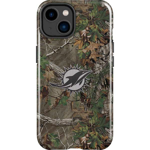 NFL Miami Dolphins Realtree Xtra Green Camo iPhone 15 Plus Impact Case