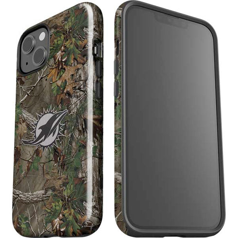 NFL Miami Dolphins Realtree Xtra Green Camo iPhone 15 Plus Impact Case