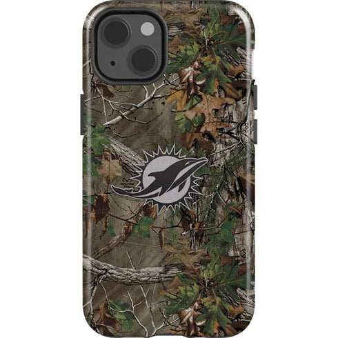 NFL Miami Dolphins Realtree Xtra Green Camo iPhone 15 Impact Case