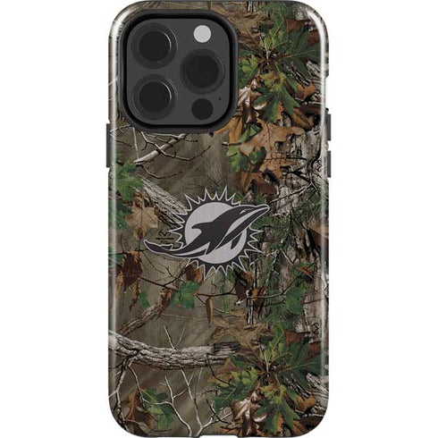 NFL Miami Dolphins Realtree Xtra Green Camo iPhone 15 Pro Impact Case