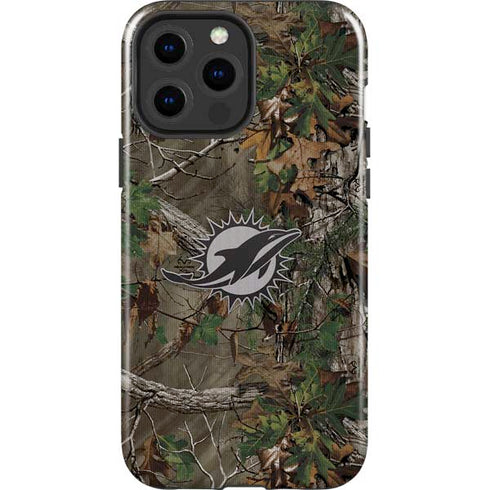 NFL Miami Dolphins Realtree Xtra Green Camo iPhone 15 Pro Max Impact Case