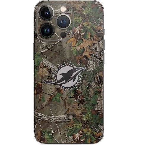 NFL Miami Dolphins Realtree Xtra Green Camo iPhone 15 Pro Skin