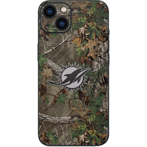 NFL Miami Dolphins Realtree Xtra Green Camo iPhone 14 Skin