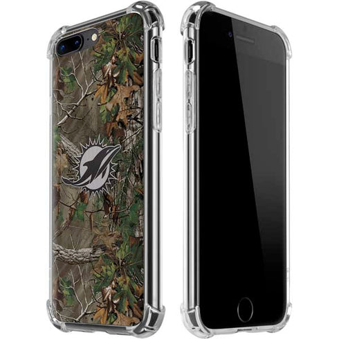 NFL Miami Dolphins Realtree Xtra Green Camo iPhone 7/8 Plus Clear Case