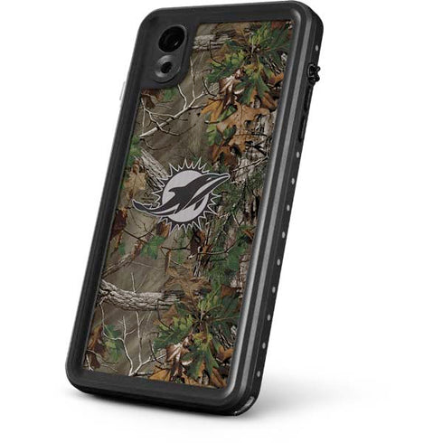 NFL Miami Dolphins Realtree Xtra Green Camo iPhone XR Waterproof Case