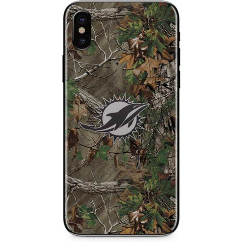 NFL Miami Dolphins Realtree Xtra Green Camo iPhone XS Skin