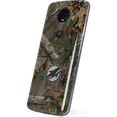 NFL Miami Dolphins Realtree Xtra Green Camo Moto E5 Plus Skin
